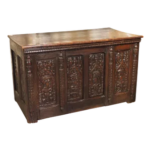 16th Century French Renaissance Chest in Carved Oak
