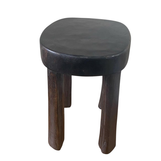 Wood African Vintage Carved Wood Milk Stool Hehe Gogo People Tanzania 10.5" H For Sale - Image 7 of 7