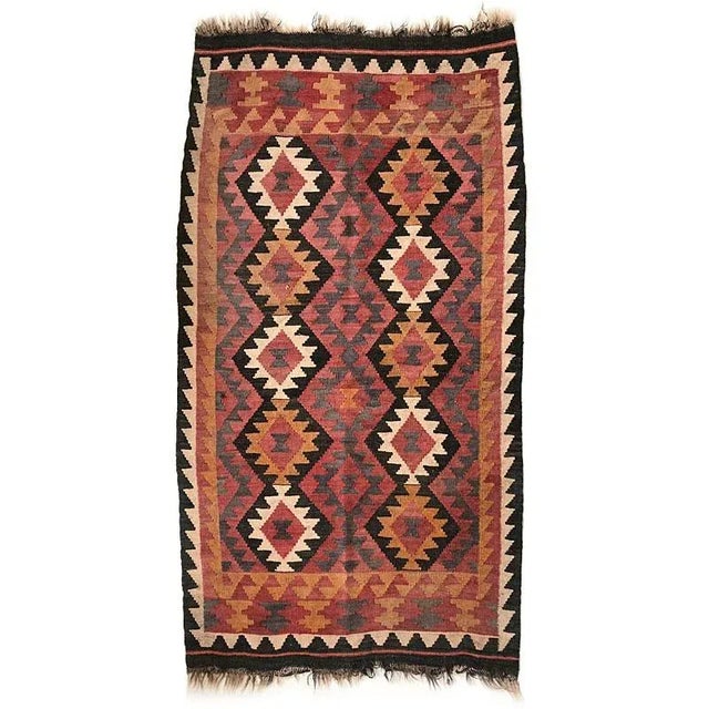 Vintage Afghan Maimana Kilim Rug, 1960s For Sale - Image 12 of 12
