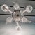 1950s Rococo Style Clear Murano Glass 6-Arm Chandelier, Italy, 1950s For Sale - Image 5 of 8