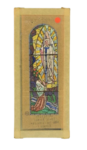 Louis Balmet, Sketch for a Glass-Window, Ink and Watercolor, 1920s