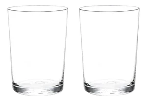 Crystal Water Glasses by Deborah Ehrlich, Hand Blown in Sweden - a Pair