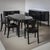 Art Deco dining room consisting of a sideboard, a dining table and six side chairs. The furniture is ebonized. Decorative...