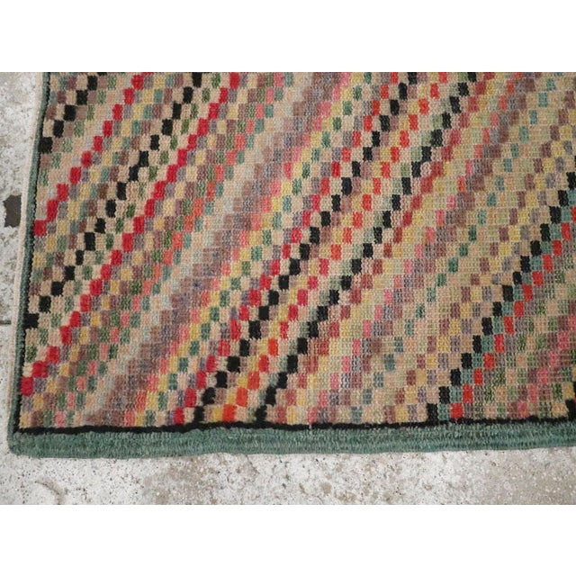 Textile Galerie Shabab Collection Mid-20th Century Handmade Turkish Anatolian Throw Rug For Sale - Image 7 of 10