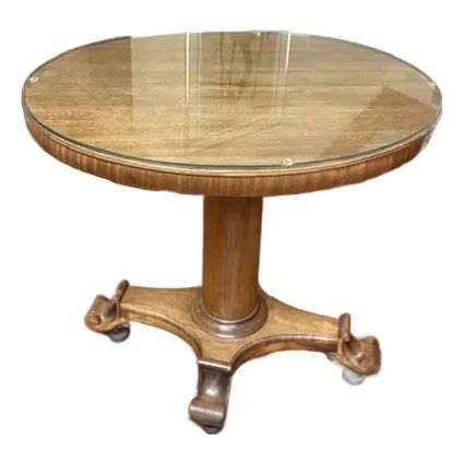 Antique American Empire Style Pedestal Table For Sale