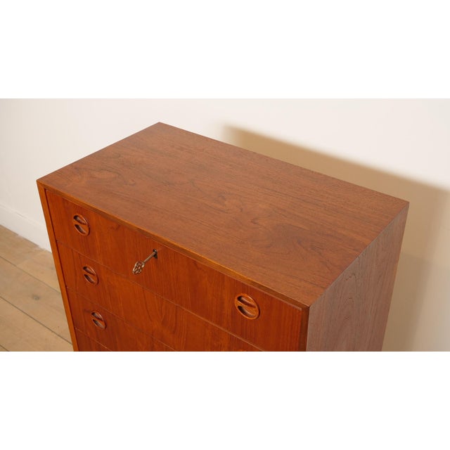 1950s Vintage Chest of Drawers in Teak, 1950s For Sale - Image 5 of 12