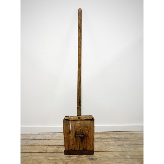 Brown Antique Late 19th Century Primitive Wooden Grain Shovel | Hand-Hewn Farm Tool For Sale - Image 8 of 10