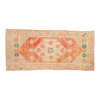 Vintage Distressed Oushak Rug Runner - 2'9" x 5'9" For Sale