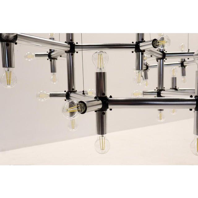 Large Modular Chandelier by Robert Haussmann, Switzerland, 1960s For Sale - Image 6 of 9