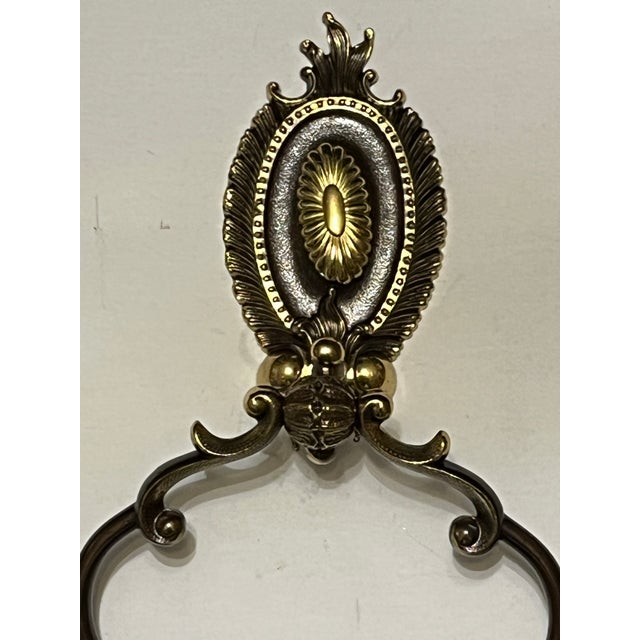 1940s Art Deco Chiarini Brass Towel Holder, 1940s For Sale - Image 5 of 9