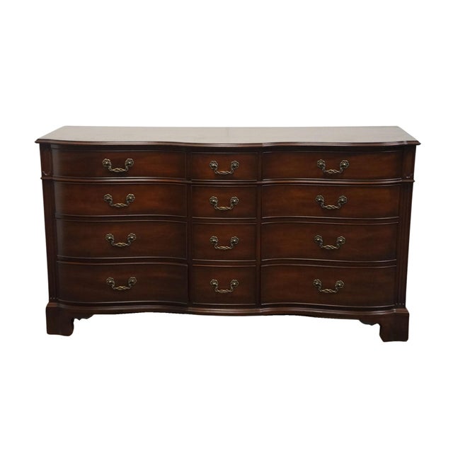 Traditional Kindel Furniture Solid Mahogany Traditional Style 66" Triple Dresser For Sale - Image 3 of 13