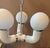 Mid-Century Modern 1960s Mid Century Modern 3 Globe Space Age Acrylic Chrome Opaline Glass Pendant Chandelier For Sale - Image 3 of 6