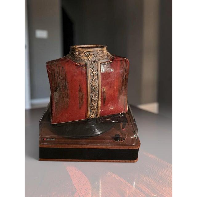 Vintage Asian Jacket Ceramic Vase in Oxblood Glaze For Sale - Image 9 of 12