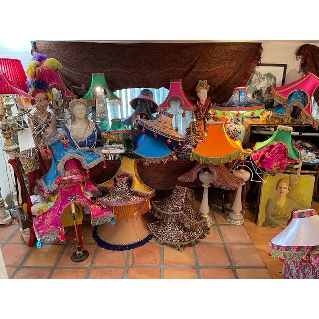 Early 21st Century Penny Long Couture 'Bella' Lamp Shade For Sale - Image 9 of 12