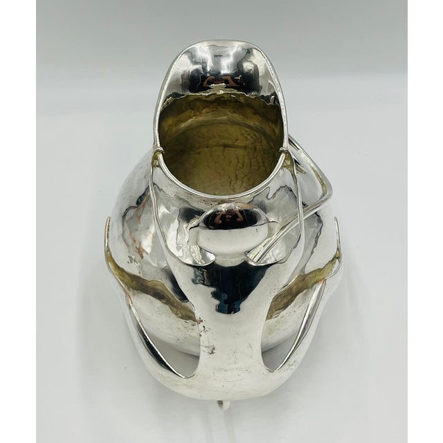 1980s Emilia Castillo Silver-Plated Monkey Pitcher, Mexican Modernism For Sale - Image 9 of 18