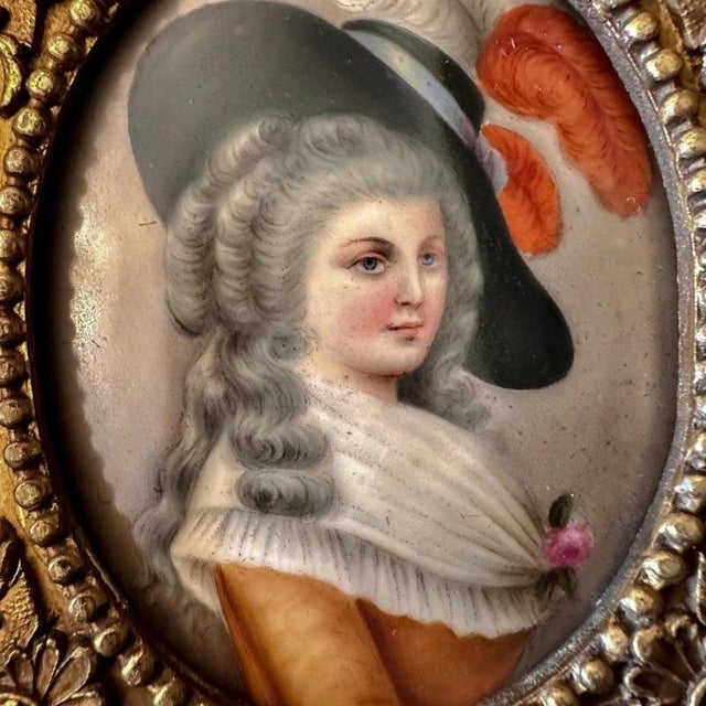 Portrait of Duchess of Devonshire Georgina, Porcelain For Sale - Image 4 of 8