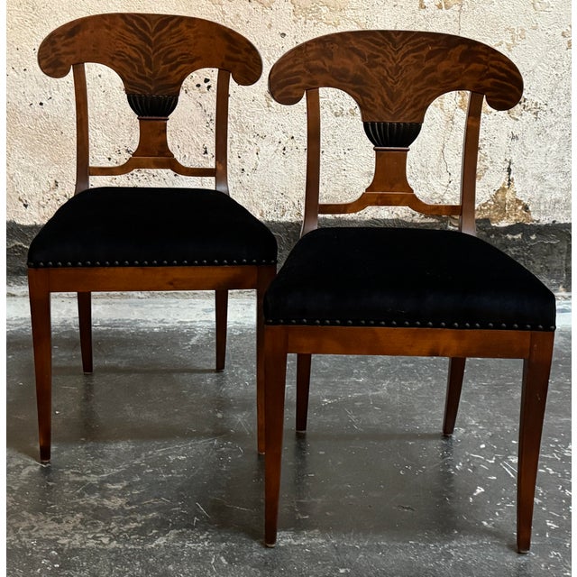 Pair of Antique Swedish Karl Johan (Biedermeier) Side Chairs - Fully Restored For Sale - Image 4 of 10