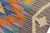 Rustic Kilim Gray Beige Hand-Woven Wool Rug 2'0'' X 2'11'' For Sale In New York - Image 6 of 9