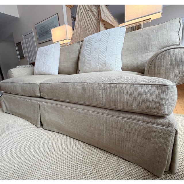 Custom Roll Arm Sofa by Mitchell Gold and Bob Williams Platinum Collection For Sale - Image 17 of 18