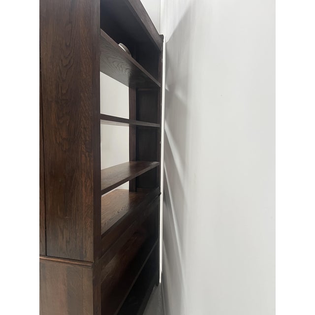 Louis XV Style 2-Part Wall-Mounted Bookcase in Oak, 20th Century For Sale - Image 3 of 16