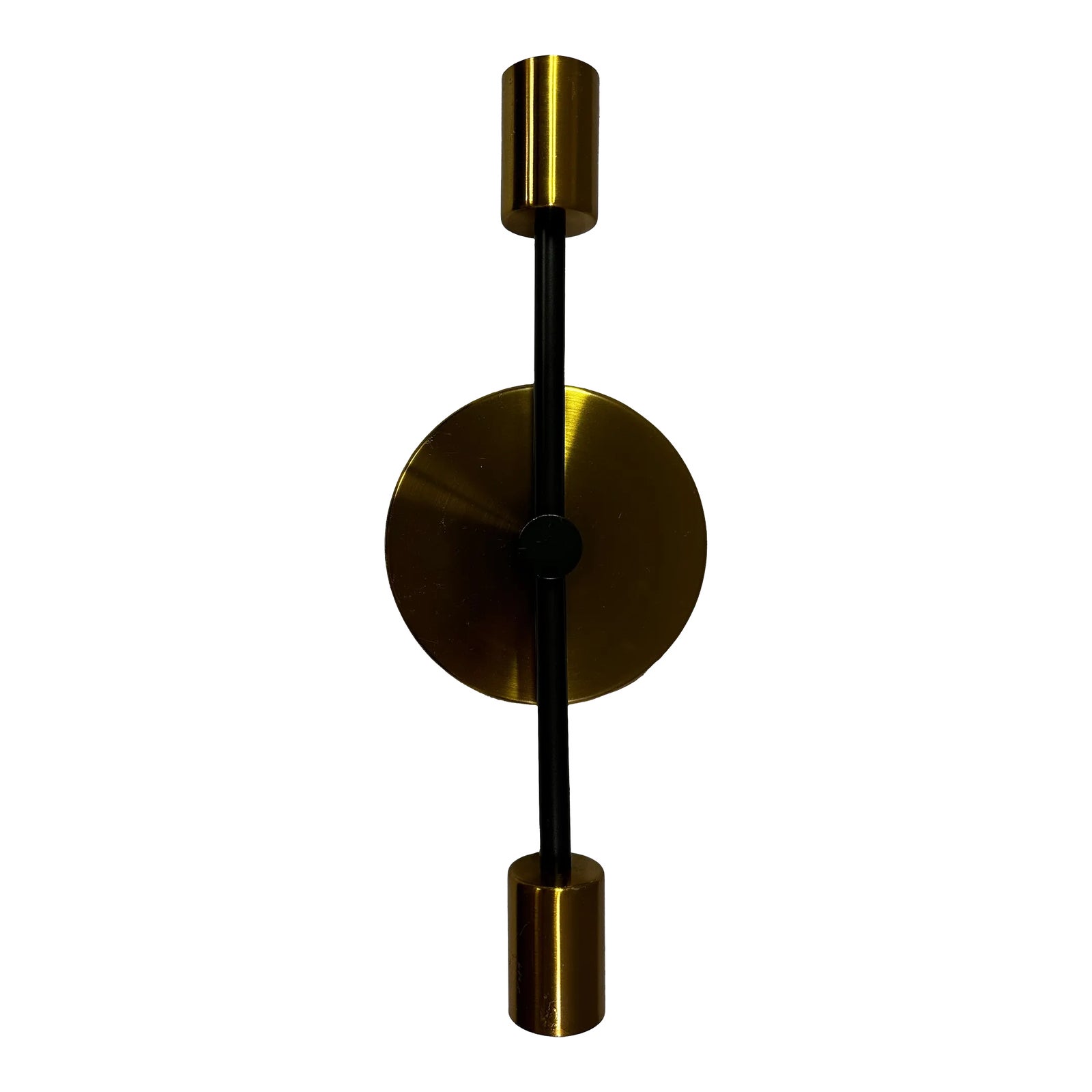West Elm Double Bulb Brass and Black Sconce Chairish