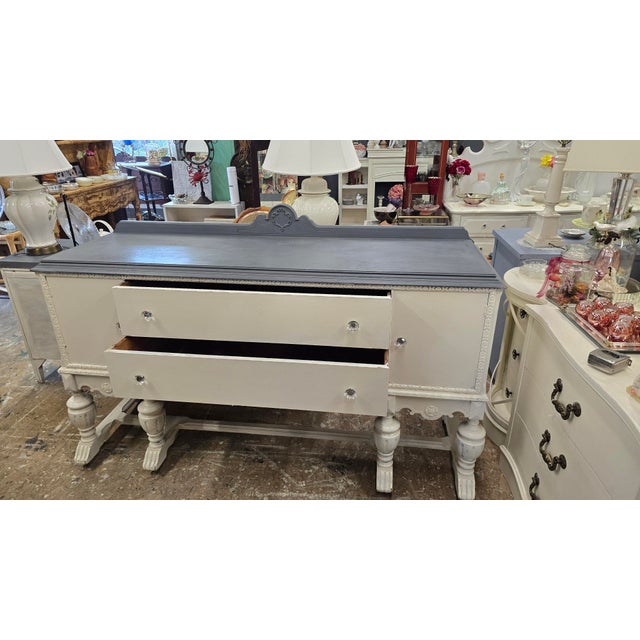 Vintage Shabby Chic Server / Sideboard For Sale In New York - Image 6 of 12