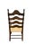 American Vintage American Primitive Style Solid Wood Rustic Ladder Back Rush Seat Dining Armchair Painted Backrest For Sale - Image 3 of 4