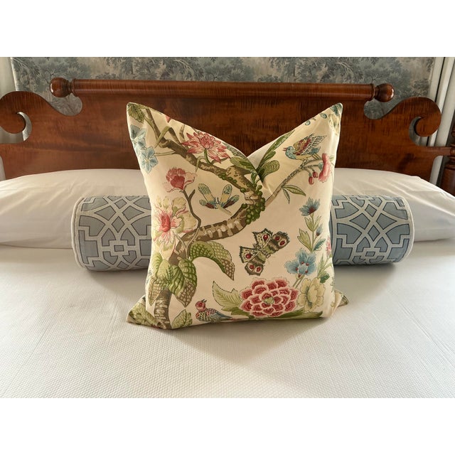 A fabulous pillow pair featuring "Cranley Garden" by Schumacher. This stunning botanical floral brings traditional...