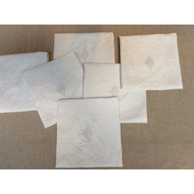 Antique French Linen Napkins - Set of 6 For Sale - Image 10 of 12