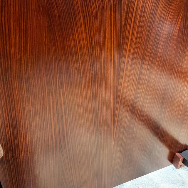 1950s 1950s Italian Queen Bed Two-Tone Exotic Wood Style Osvaldo Borsani Italy For Sale - Image 5 of 13