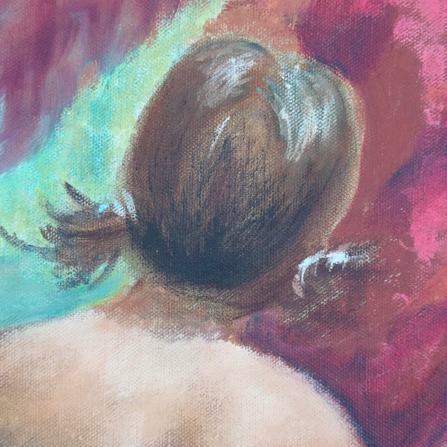1960s Vintage Original Oil Painting of a Female Nude Study For Sale - Image 5 of 8