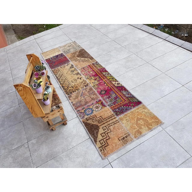 Anatolian Wool Oushak Vintage Runner For Sale - Image 6 of 10
