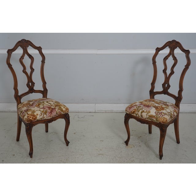 Set of 6 Walnut Italian Baroque Dining Chairs For Sale - Image 15 of 18