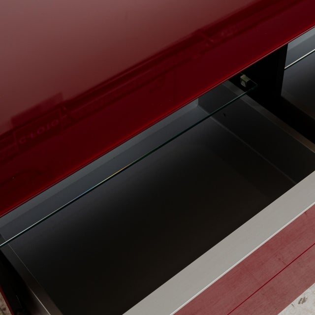 Scala Glass Sideboard in Red from Spectral For Sale - Image 5 of 13