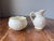Belleek Pottery, Made in Ireland 5th Green Mark Dates back from 1955-1965 *Toy Shell Yellow inside Sugar and Creamer -...