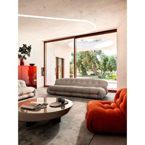 Italian Modern Blue Soriana 3-Seater Sofa by Tobia Scarpa for Cassina For Sale - Image 11 of 13
