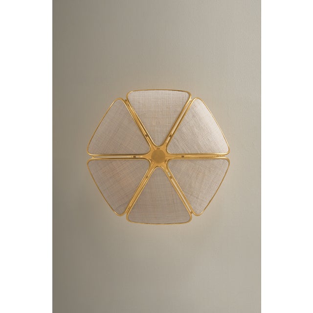 Contemporary Hudson Valley Lighting Bayville 20 in. 3 Light Semi Flush in Vintage Gold Leaf Finish For Sale - Image 3 of 5