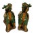 Green Vintage Chinese Ceramic Glaze KiLim Statuary - a Pair For Sale - Image 8 of 9