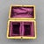 Travel Set with Lined Suitcase and Antique Perfume Bottles, 1850s, Set of 3, in Very Good conditions. Designed before 1890