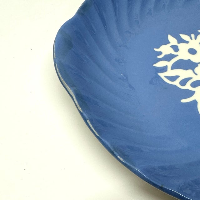 Chalky Blue Vintage Wall Plate Curation - Group of 7 For Sale - Image 12 of 12