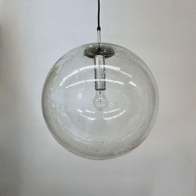 Large Globe Hanging Lamp from Limburg Glashütte, Germany, 1970s For Sale - Image 6 of 18