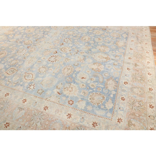 Textile Antique Zabihi Collection Light Blue Persian Meshed Rug For Sale - Image 7 of 12