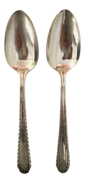 1930’s H&t Mfg.co Silverplate Wentworth Serving Spoons- Set of 2