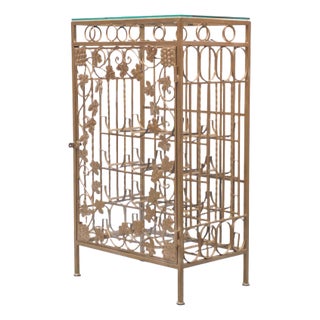 Gilt Metal Cocktail Bar, Italy, 1950s For Sale