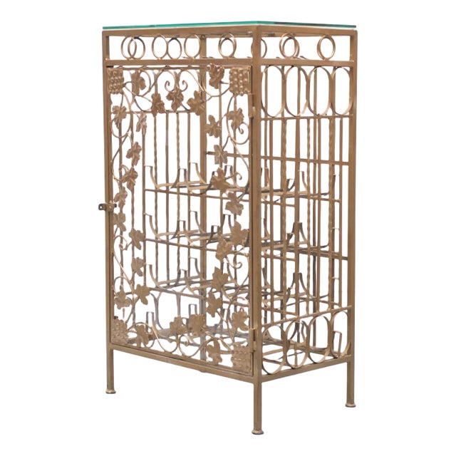 Gilt Metal Cocktail Bar, Italy, 1950s For Sale