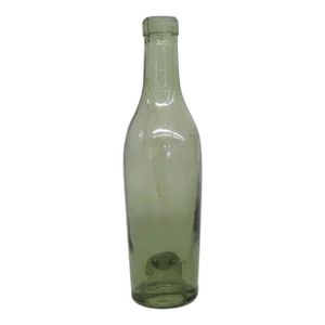 Green Push Up Glass Bottle