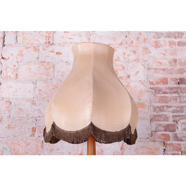Czech Art Deco Walnut Floor Lamp, 1920s For Sale - Image 3 of 11