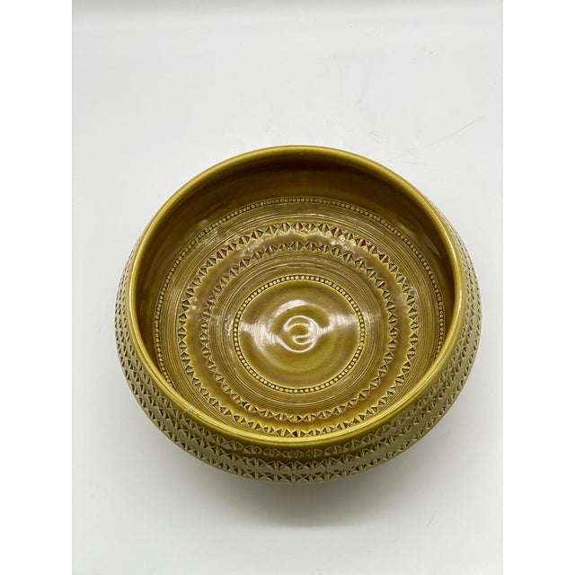 Ceramic Large Vintage Bowl by Aldo Londi for Bitossi, 1950s For Sale - Image 7 of 9
