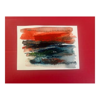 “Ember and Tide” Original Abstract Painting by Nancy Smith For Sale