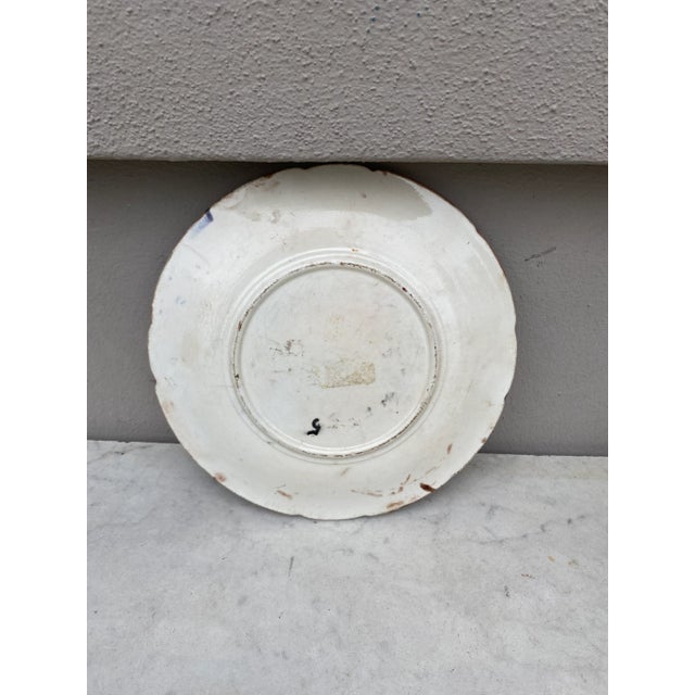 1900 - 1909 French Majolica Grapes Plate Orchies, Circa 1900 For Sale - Image 5 of 6